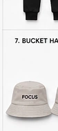FOCUS Bucket Hat Sand — front