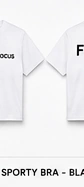 FOCUS Women's Cropped Tee White — back
