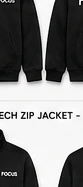 FOCUS Signature Hoodie Grey — back